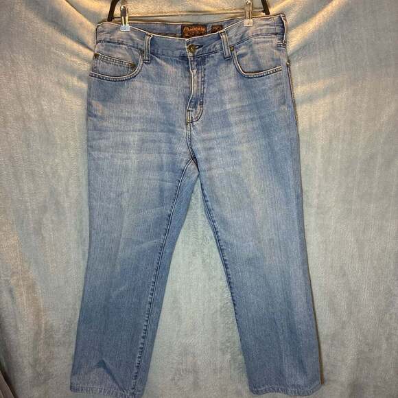 American Rag Denim Jeans Mens 34x32 DouglasStraight Fit Light Blue Wash Y2K - Picture 2 of 11